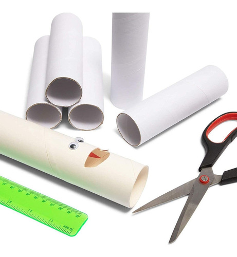 Juvale White Cardboard Tube For Diy Craft Paper Roll 1.6