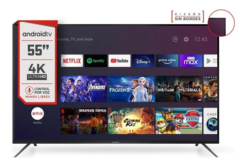 Imagen 1 de 3 de Smart Tv 55 Hitachi 4k Uhd Android Tv Techcel Nuevo Gtia