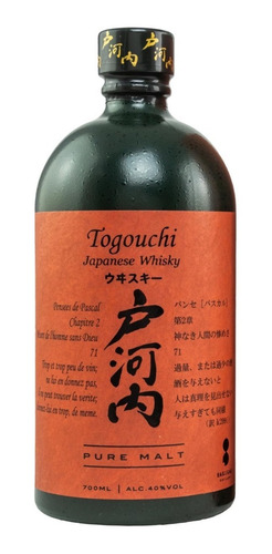 Imagen 2 de 7 de Whisky Japones Togouchi Pure Malt 700ml En Estuche