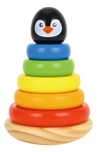 comprar Juego Didáctico De Madera Tooky Toy Aros Apilables Pingüino