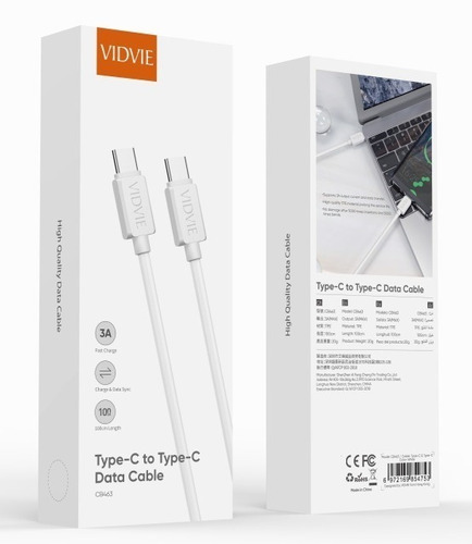 Cable Vidvie, Tipo C A C, Carga Rapida 3a, Trans De Datos