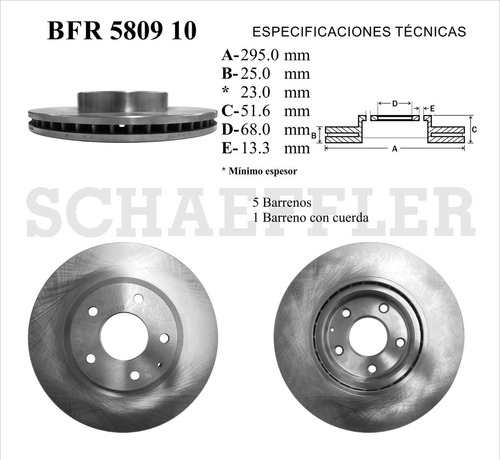 Disco De Freno Delantero 3 2014-2017 295mm Rvlp