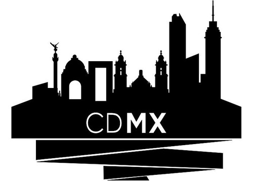 Vinilo Decorativo Cdmx Skyline Ciudad De México Sticker