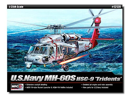 Academia Mh-60s Hsc-9  Tridentes Kit Modelo.