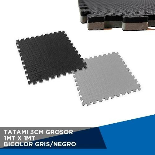 Tatami Grueso 4 Cm  Especial Negro / Gris Cm 100 Cm X 100 Cm