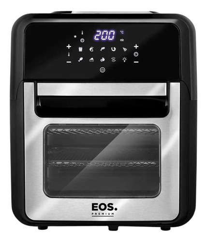 Fritadeira Air Fryer Oven 12l Digital 1800w Inox 3 Em 1 Eos