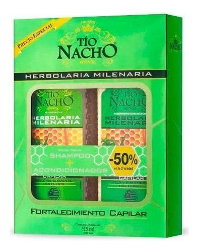 Shampoo Tio Nacho + Acondicionador Herbolaria Milenaria 415m