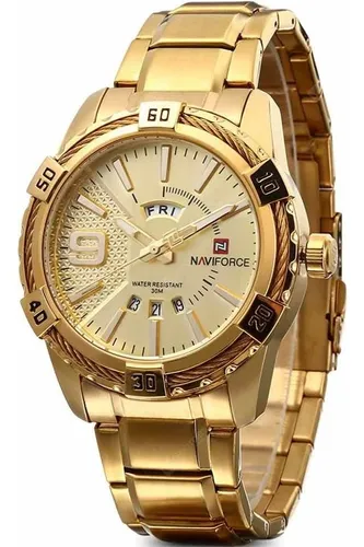 Reloj naviforce dorado precio sale
