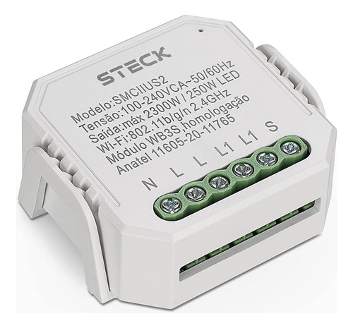 Interruptor Inteligente Caixas 4x2 Compatível Alexa Smarteck