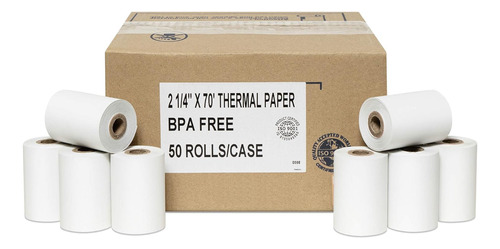 Papel Térmico 21/4 X 70 Verifone Vx520 Ingenico Ict220...