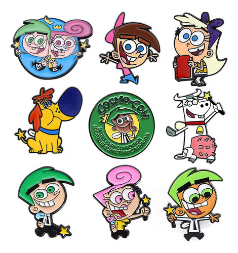 Pin Cosmo Y Wanda Padrinos Mágicos Broche Metálico Soft Pins