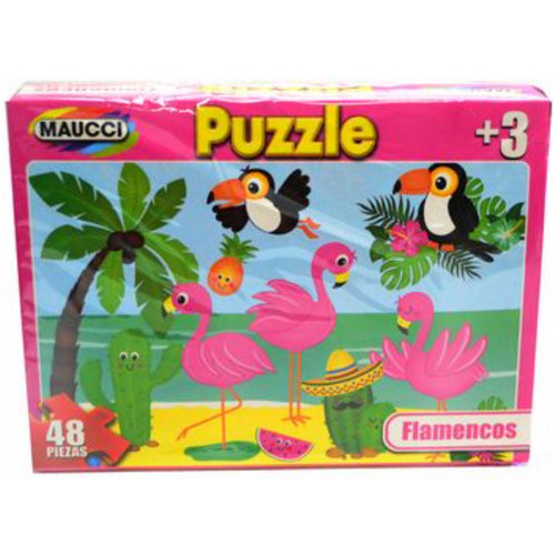 Puzzle 48pzs En Caja 24x17.5cm Maucci Flamencos