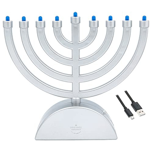 Mini Menorah Eléctrica Clásica, Menorah De Janucá Cl...