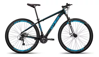 Mountain bike GTS PRO M5 Techs aro 29 19" 21v freios de disco mecânico cor preto/azul