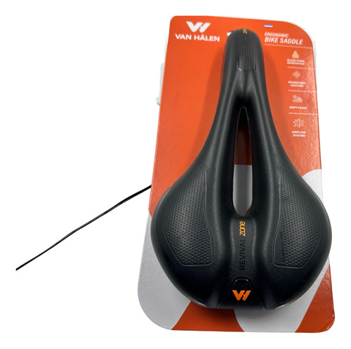 Asiento Para Bicicleta Van608-ant/prostatico-eggobike Negro/naranja 28.2 Cm 14.8 Cm