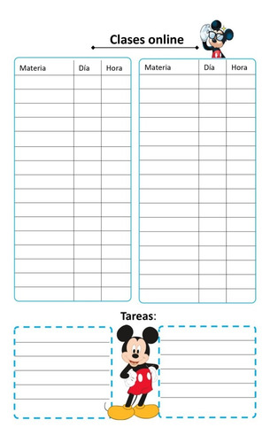 Agenda Estudiantil Disney 2023 Personalizable Ramos Mejia