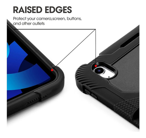 Funda Anti Golpes C/soporte Para Ipad 11' A16 2025 Negro