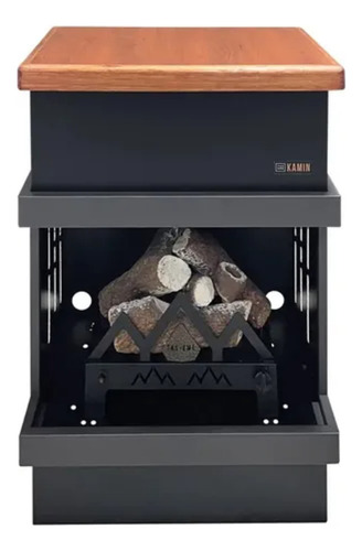 Hogar Metalico Kamin Kompakt Frontal Con Fogon Super Alpino Classic 6500 Cal A Gas