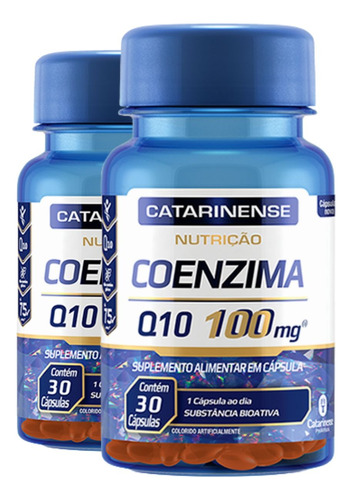 Kit 2 Coenzima Q10 Catarinense Ubiquinona 100mg 30 Cápsulas