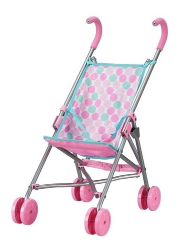 Juego De Carreola Para Muñecas Color Rosa