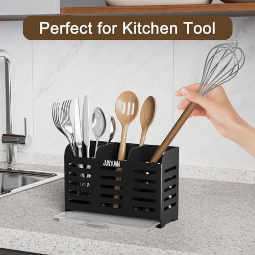 Soporte Utensilios Cocina 3 Compartimentos, Estante Secado M
