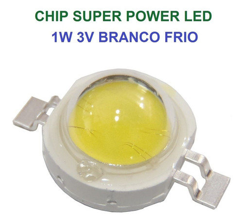 Chip Super Power Led 1w 3v Branco Frio Original