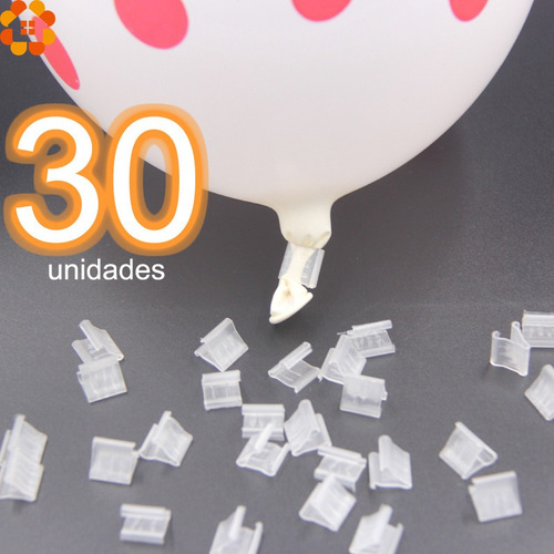 Imagem 1 de 6 de Clipe Para Bexiga Ótimo 30 Unids Aniversário Decoração Festa