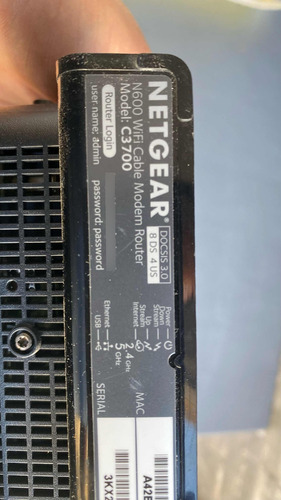Router Netgear 802.11n N600 Coaxial (Usado)