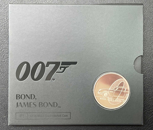 Moeda 5 Pounds 2020 - Bond, James Bond 007 (Usado)