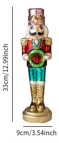 Figura De Cascanueces De Navidad Figuras Grande Base Dorada