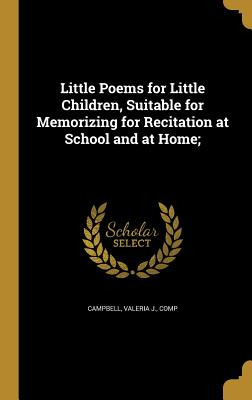 Libro Little Poems For Little Children, Suitable For Memo...
