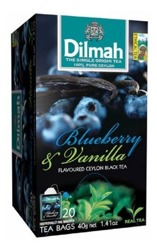 Te Dilmah Blueberry & Vainilla Pack X 4 Cajas X 20 Saquitos