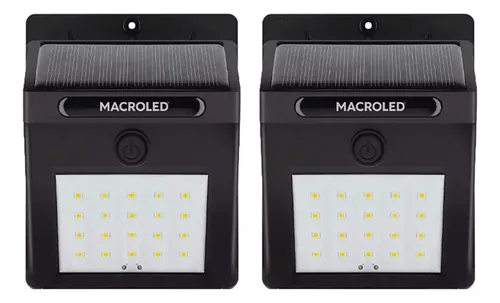 comprar Set X2 Reflector Luz Artefacto Solar De Pared Macroled 1.5w