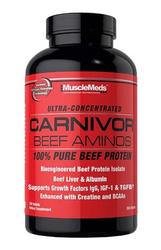 Beef Aminos Carnivor Musclemeds 300 Tabletas + Envio