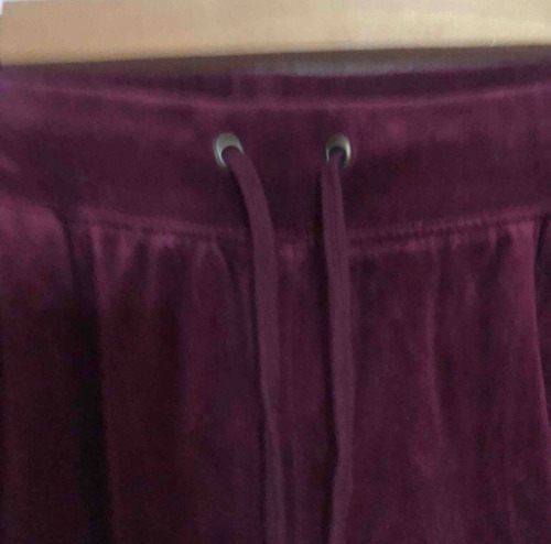 Pants Completo Terciopelo Vino Lisa Ech (Usado)