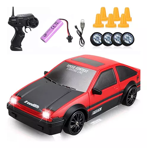 Carro R/c Drift Carrinho Controle Remoto Elétrico 33cm Pneus