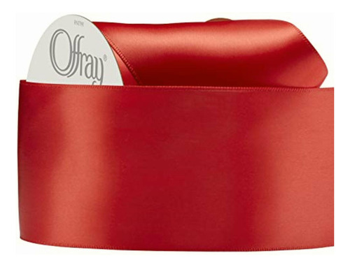 Offray Single Face Satin Craft Ribbon, 2 1/4-inch X 9-feet,