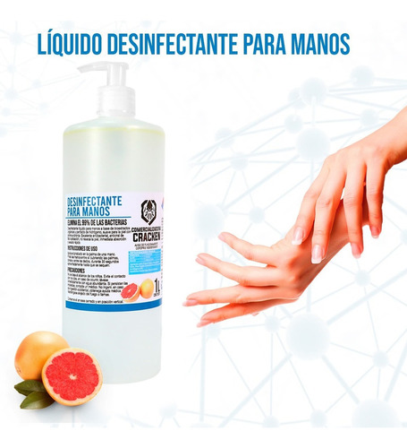 Gel Antibacterial Para Manos Desinfectante 1 Litro Fragancia Líquido Desinfectante / Manos