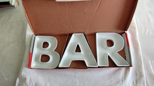 Bandejas Para Pasapalos O Snack En Forma De Letras 3 Piezas (Usado)
