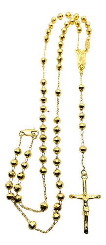 Rosario En Oro Laminado En 18k Con Imagen Virgen