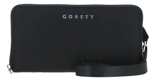 Porta Pasaporte Negro Gorett Mujer Gs24040-3 Diseño De La Tela Liso