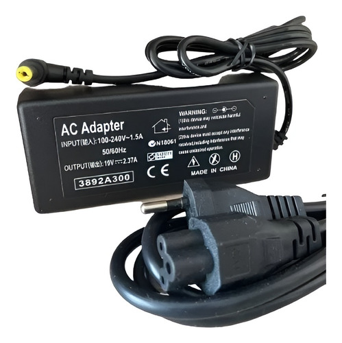 Cargador Para Notebook Acer 19v 2.37a  Plug 5.5mm X 1.7mm