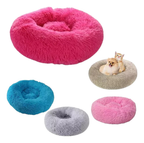 Cama Suave De Felpa Antiestrés Para Perros Y Gatos 100cm