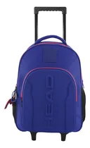 Comprar Mochila con Ruedas 2 Bolsillos para Niño Escolar Head 30L Color Azul Liso