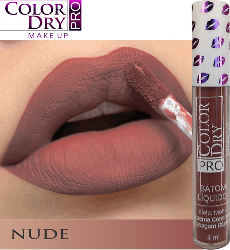 Batom Líquido Color Dry Pro - Efeito Matte - Nude