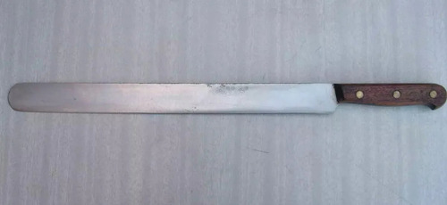 Antiguo Cuchillo Fiambrero Dakar Hoja Fina Acero Al Carbono (Usado)