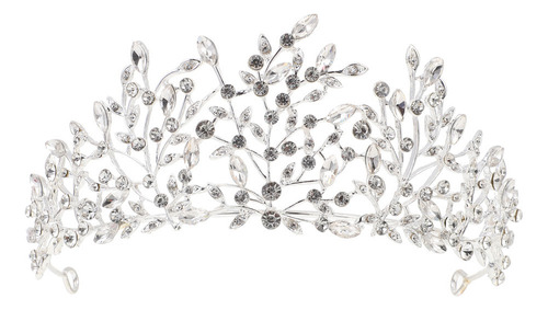 Elegante Corona De Diadema De Novia Con Diamantes De Imitaci