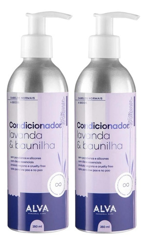 Kit Alva Condicionador Lavanda E Baunilha Com 2un De 250ml