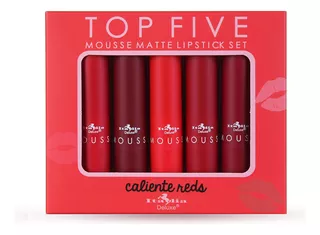 Labiales Mate Top Five Mousse Italia Caja De 5 Labiales