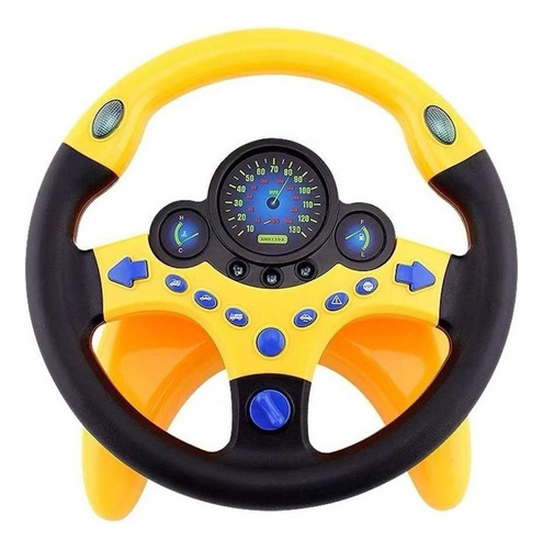 Simulation Co-pilot Steering Wheel With Base For Toy